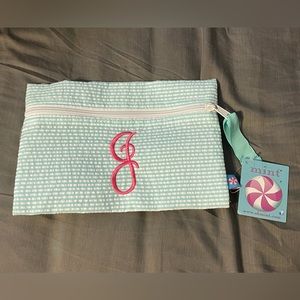 “J” makeup pouch NWT